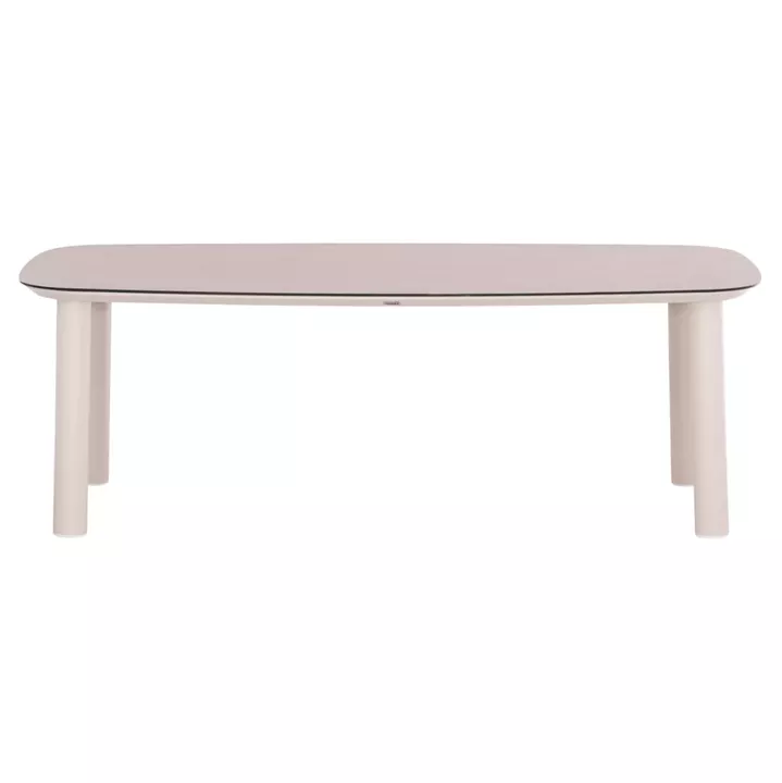 OUTDOOR DINING SET 7PCS SENTI HM10908.02 ALUMINUM IN CREAM WHITE & BEIGE OLEFIN CUSHION COVERS