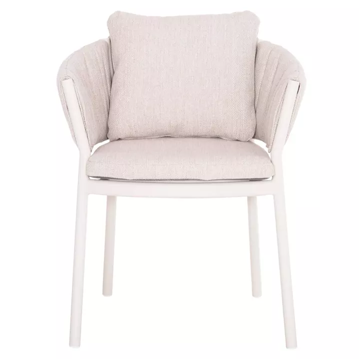 OUTDOOR DINING SET 7PCS SHANKS HM10909.02 ALUMINUM IN CREAM WHITE-BEIGE OLEFIN CUSHION COVERS