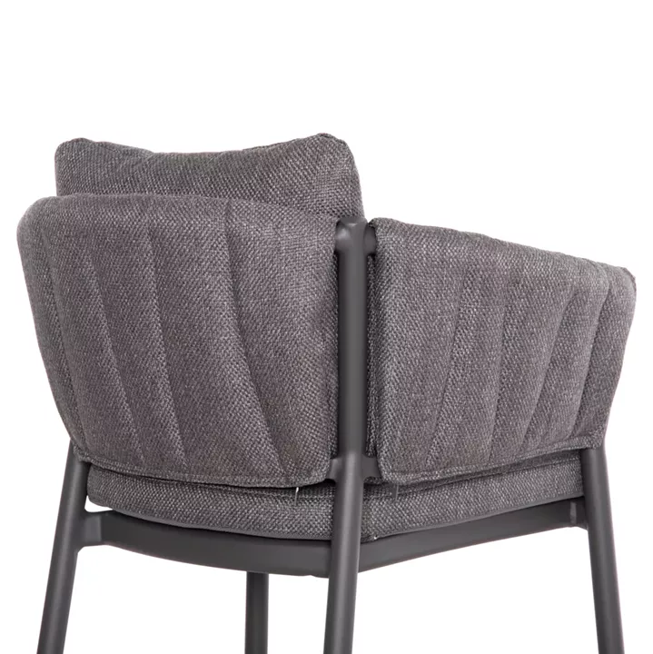 OUTDOOR DINING SET 7PCS SHANKS HM10909.01 ALUMINUM & OLEFIN CUSHION COVERS---GREY
