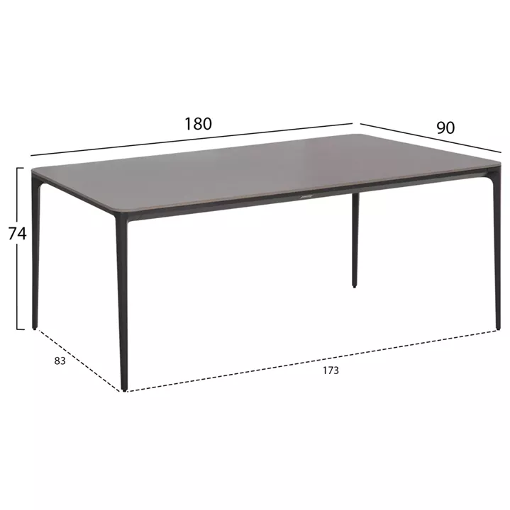 OUTDOOR DINING SET 7PCS VICTUS HM10862.01 GREY ALUMINUM-SINTERED STONE-OLEFIN--WICKER