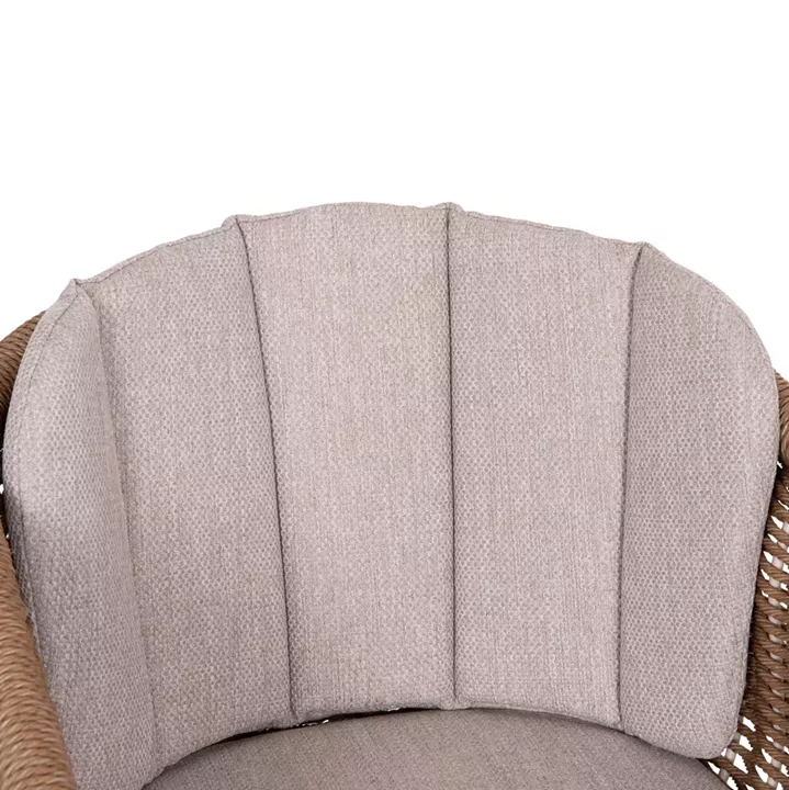 OUTDOOR DINING SET 7PCS VICTUS HM10862.02 BEIGE ALUM. & OLEFIN-WHITE SINTERED STONE--WICKER