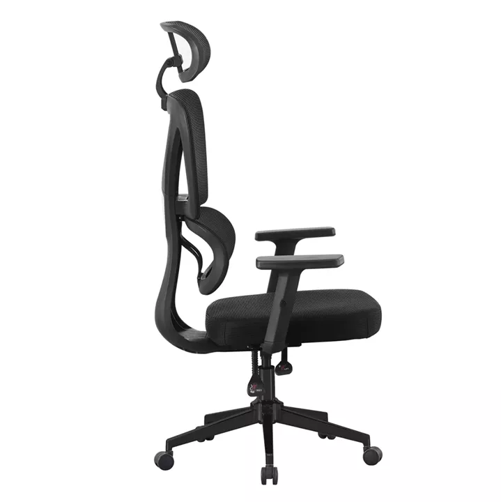 OFFICE CHAIR NOVAR HM1218.01 BLACK MESH--PP BASE 51x49x121-129Hcm.