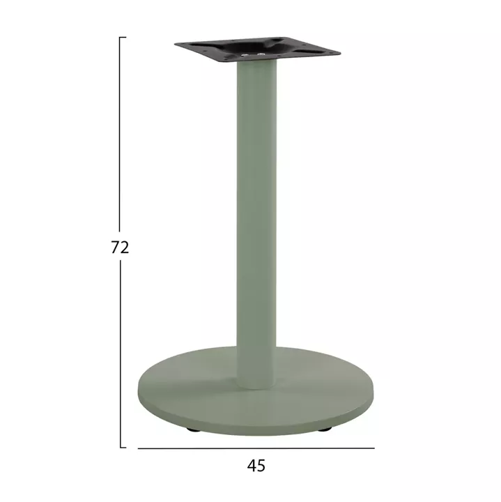 TABLE BASE HM419.28 METALLIC IN GREEN WITH HEIGHT ADJUSTERS Φ45Χ72Hcm.