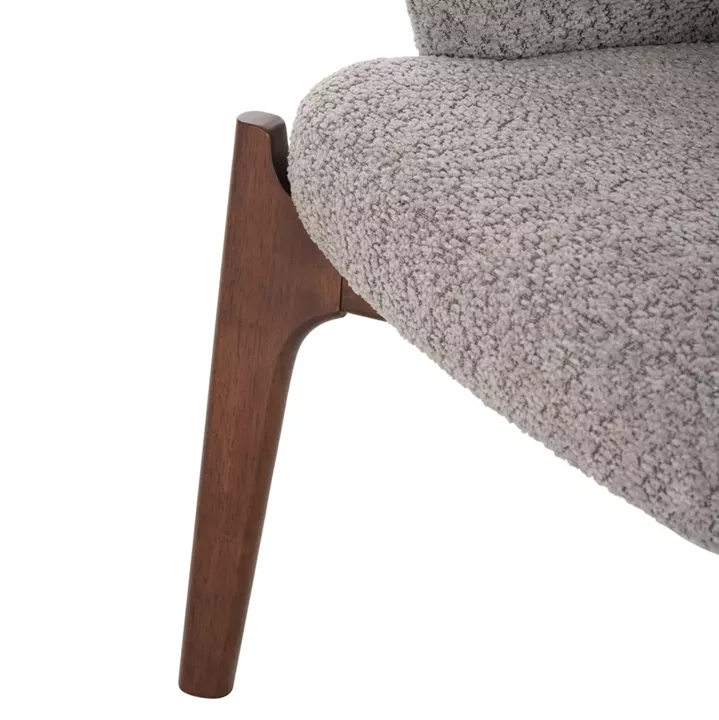 DINING SET 7PCS ABAI HM21338.02 TABLE MADE OF MDF--CHAIRS WITH BOUCLE FABRIC