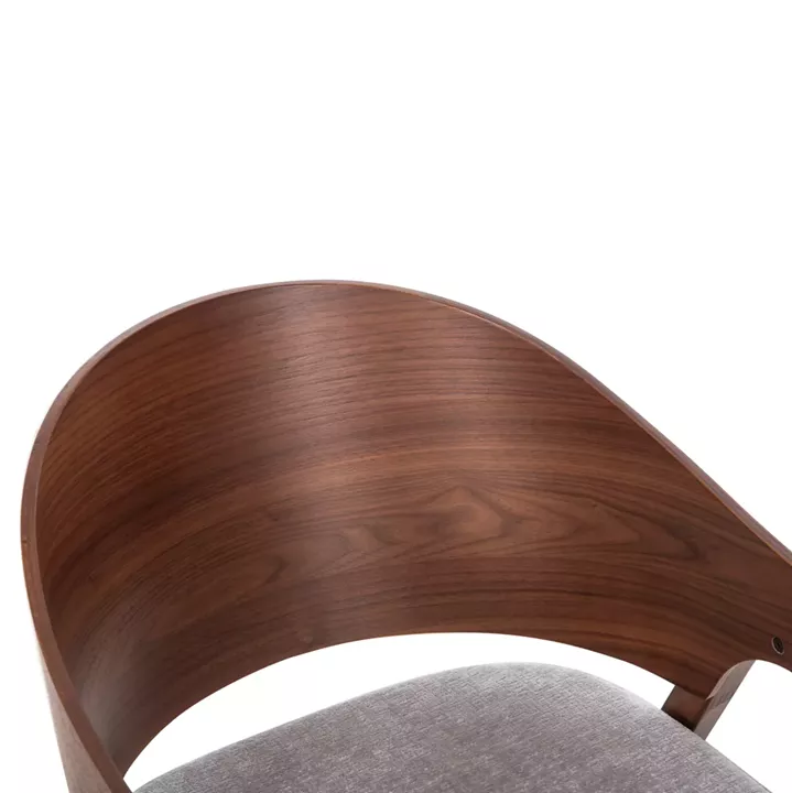 DINING SET 5PCS RINER HM21340 SQUARE TABLE MADE OF MDF--CHAIRS MADE OF RUBBERWOOD & FABRIC