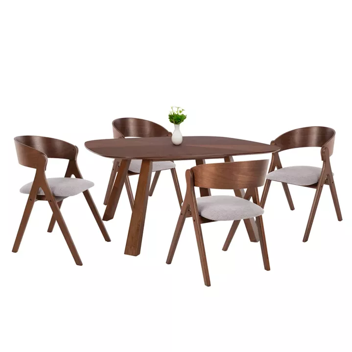 ΣΕΤ ΤΡΑΠΕΖΑΡΙΑΣ 5ΤΜΧ NEKKER HM21340.01 ΤΡΑΠΕΖΙ ΑΠΟ MDF--ΚΑΡΕΚΛΕΣ ΑΠΟ RUBBERWOOD