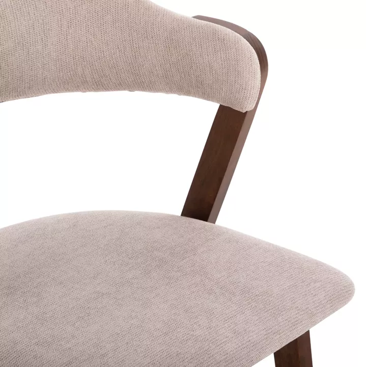 DINING SET 9PCS RIDER HM21341 SQUARE TABLE MADE OF MDF--CHAIRS MADE OF RUBBERWOOD & FABRIC