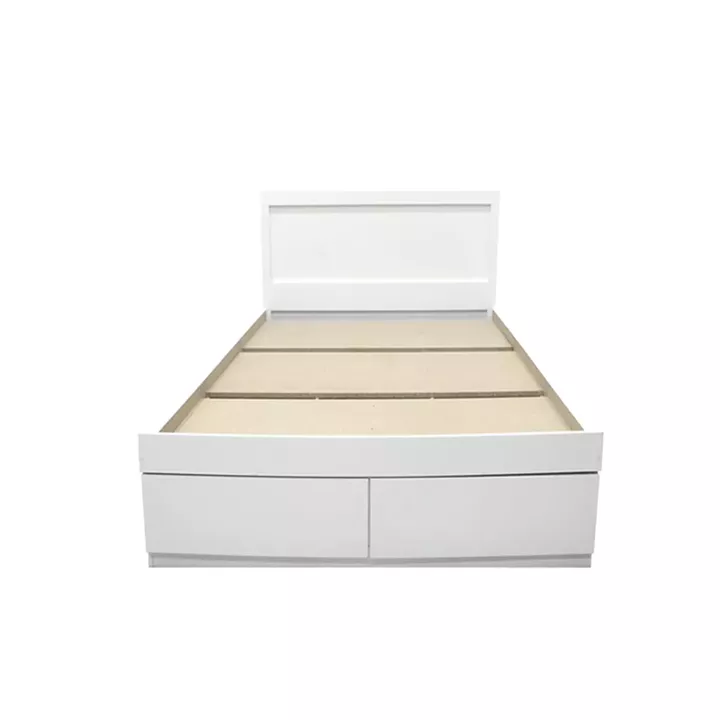 Κρεβάτι με στρώμα και συρτάρι Olympus-Perfecto pakoworld λευκό 120x200εκ