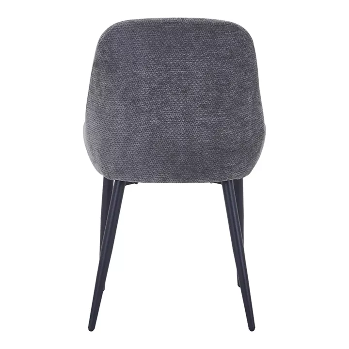 Larissia pakoworld chair anthracite fabric-black metal leg 53x59x89cm