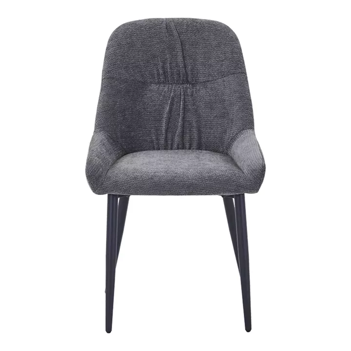 Larissia pakoworld chair anthracite fabric-black metal leg 53x59x89cm