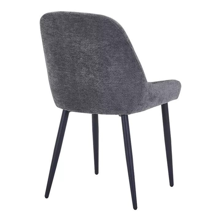 Larissia pakoworld chair anthracite fabric-black metal leg 53x59x89cm