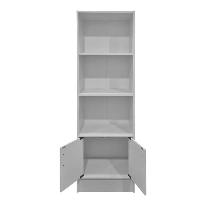 Βιβλιοθήκη Tekaro pakoworld λευκό 57x33x180εκ