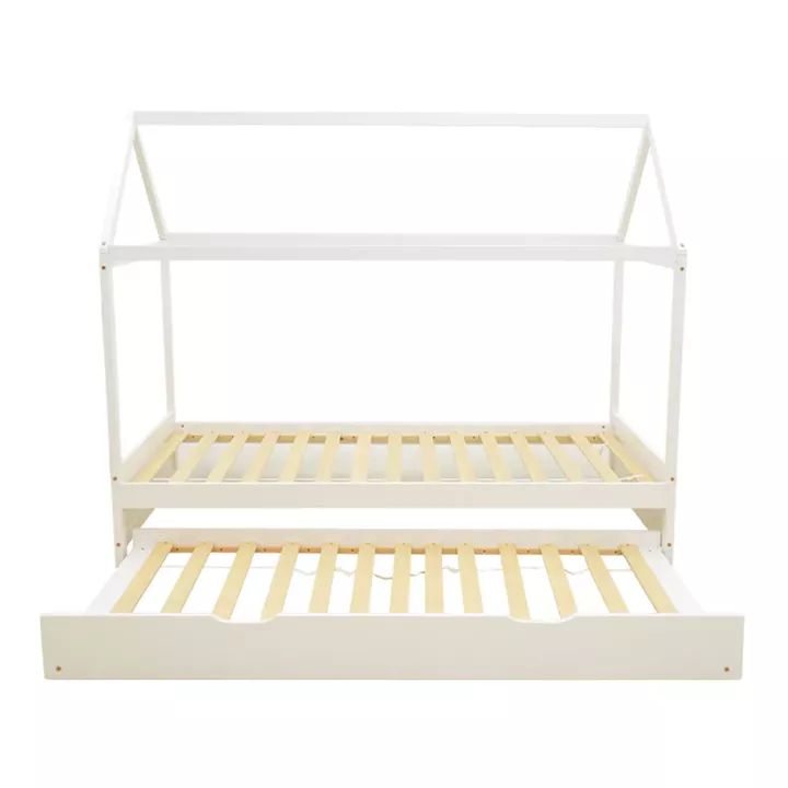 Children's beds DreamHouse Montessori pakoworld pine wood white 90x190cm