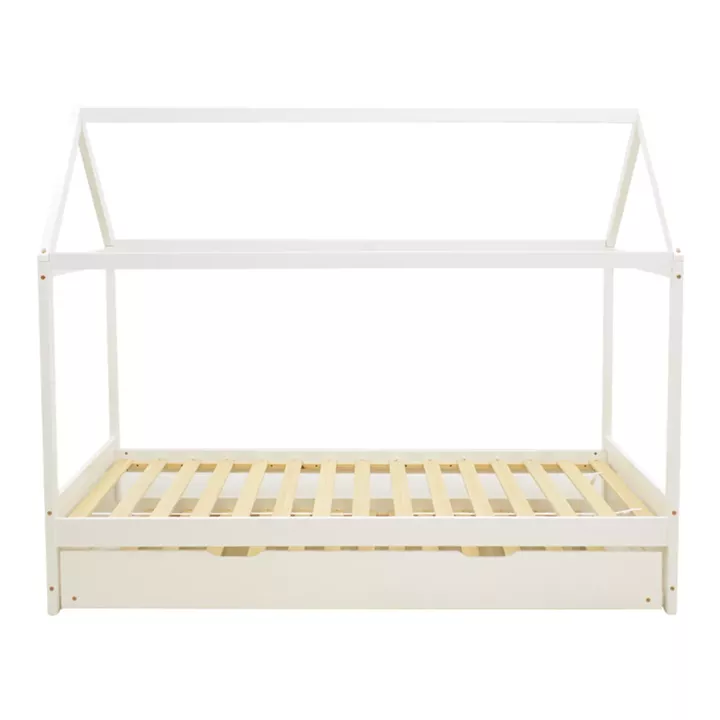Children's beds DreamHouse Montessori pakoworld pine wood white 90x190cm