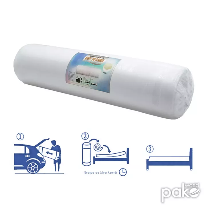 Bed with mattress Mago-Nemesis pakoworld fabric anthracite 100x200cm