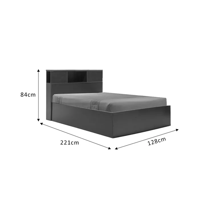Bed with mattress Olympus-Perfecto pakoworld wenge 120x200cm