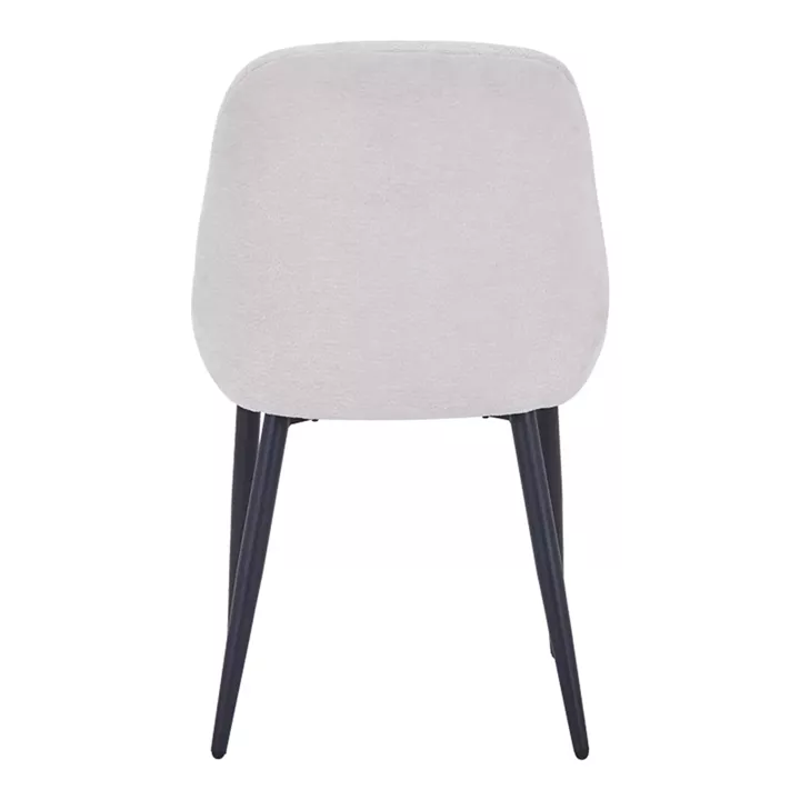 Larissia pakoworld chair white velvet fabric with black metal leg 53x59x89cm