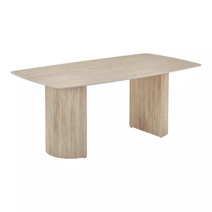 Loosir pakoworld table mdf-sandstone in travertine look 180x90x74cm