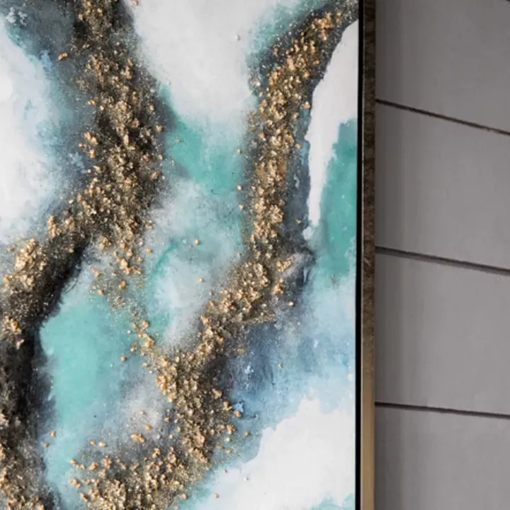 Artekko Glitter Πολύχρωμοι Πίνακες με Καμβά σε Κορνίζα (50x3.7x180)cm 2pcs