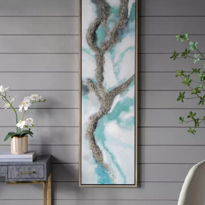Artekko Glitter Πολύχρωμοι Πίνακες με Καμβά σε Κορνίζα (50x3.7x180)cm 2pcs