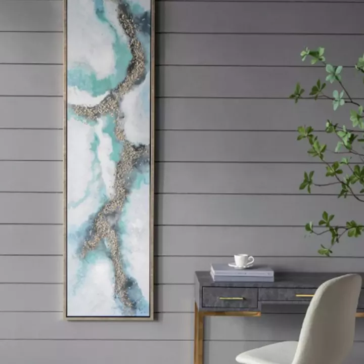 Artekko Glitter Πολύχρωμοι Πίνακες με Καμβά σε Κορνίζα (50x3.7x180)cm 2pcs