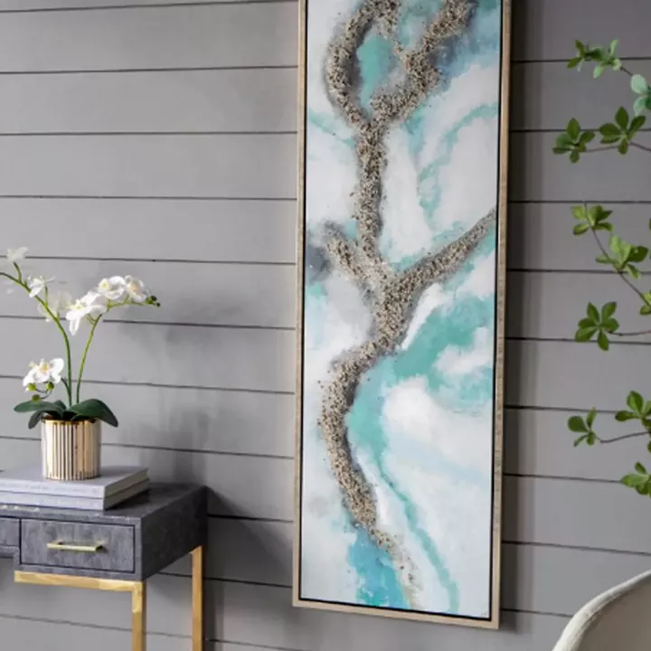 Artekko Glitter Πολύχρωμοι Πίνακες με Καμβά σε Κορνίζα (50x3.7x180)cm 2pcs