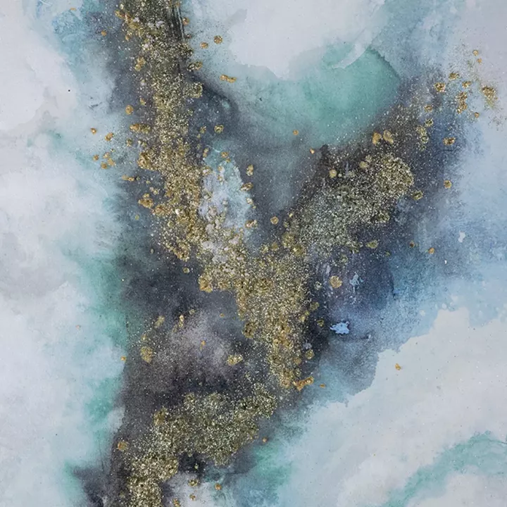 Artekko Glitter Πολύχρωμοι Πίνακες με Καμβά σε Κορνίζα (50x3.7x180)cm 2pcs