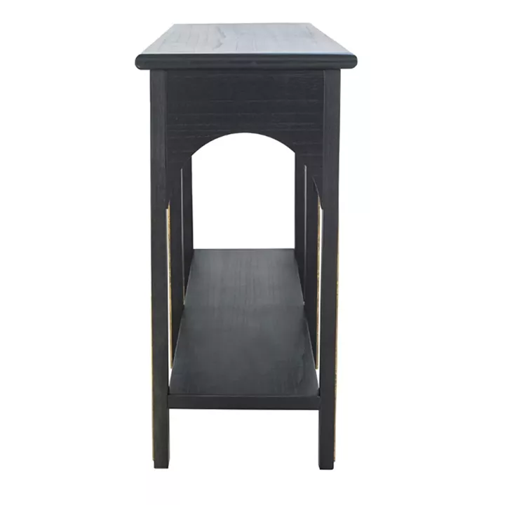 Artekko Console Μαύρη Κονσόλα από Ξύλο Paulownia με MDF (120x40x81)cm
