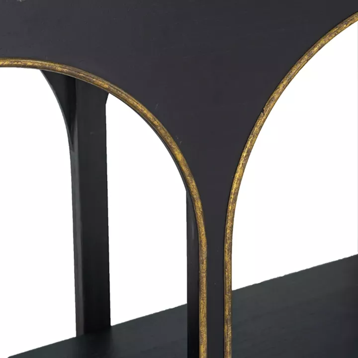 Artekko Console Μαύρη Κονσόλα από Ξύλο Paulownia με MDF (120x40x81)cm