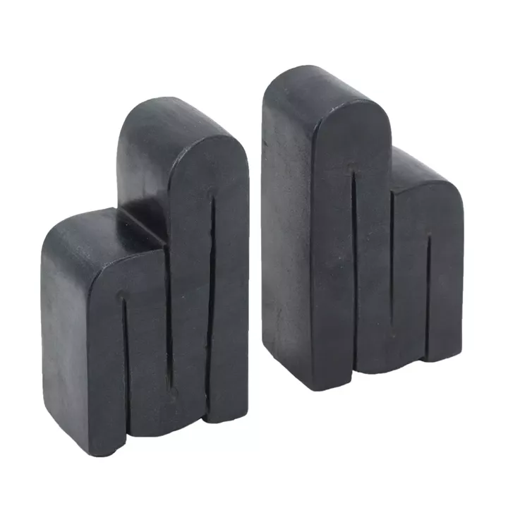 Artekko Bookends Βιβλιοστάτες από Μαύρο Μάρμαρο (8x5x14)cm 2pcs