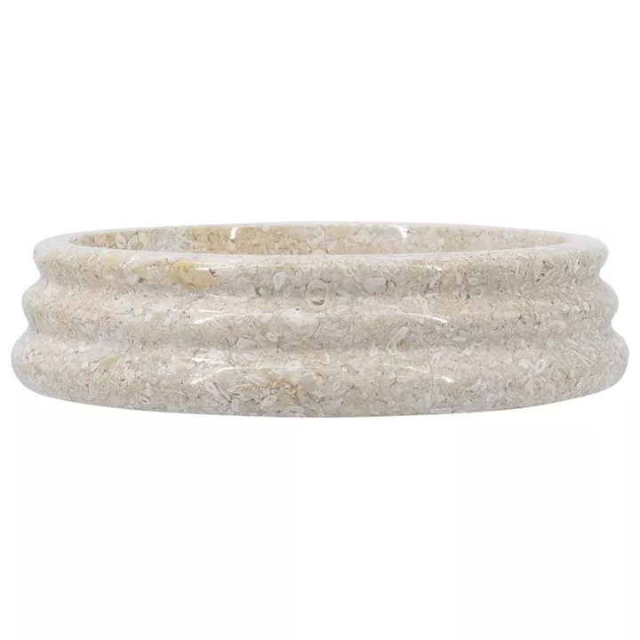 Artekko Marble Μπεζ Μαρμάρινο Μπολ (22x22x5)cm