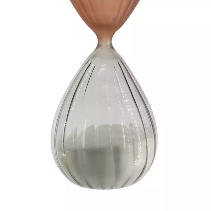 Artekko Hourglass Πολύχρωμη Ματ Γυάλινη Κλεψύδρα με Λευκή Άμμο (9.3x9.3x24.8)cm