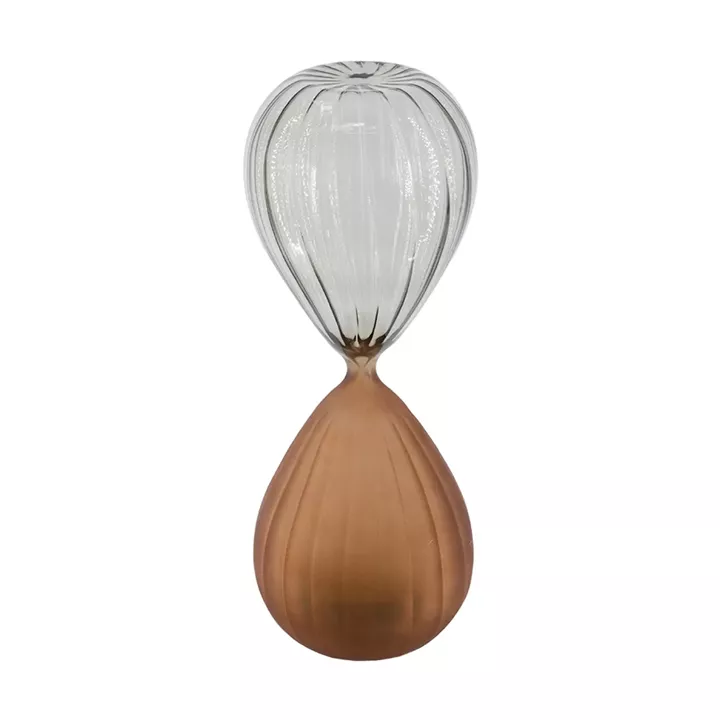 Artekko Hourglass Πολύχρωμη Ματ Γυάλινη Κλεψύδρα με Λευκή Άμμο (9.3x9.3x24.8)cm