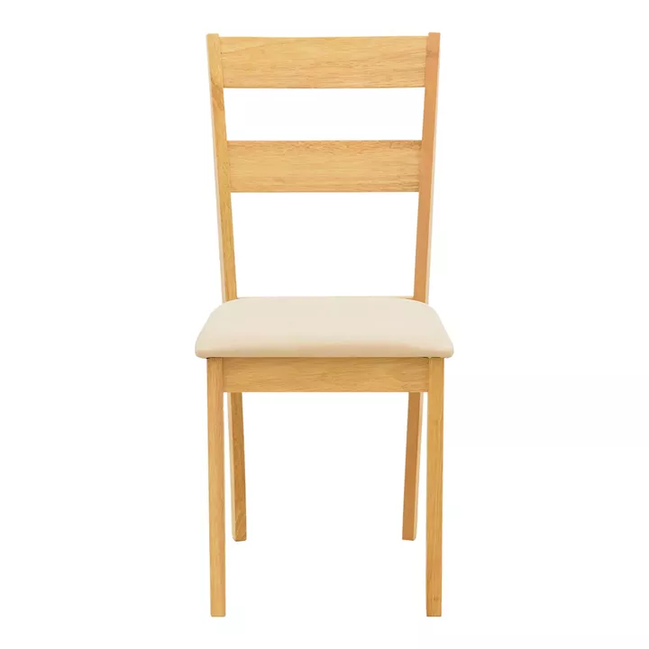 Τραπεζαρία Dallan Country pakoworld 7τεμ σε φυσική απόχρωση rubberwood 120-150x80x74εκ