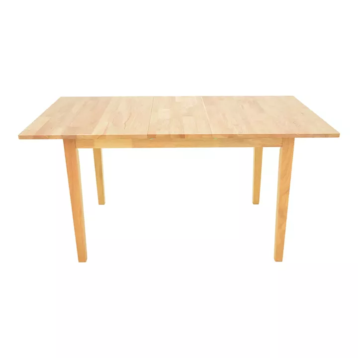 Τραπεζαρία Dallan Country pakoworld 7τεμ σε φυσική απόχρωση rubberwood 120-150x80x74εκ