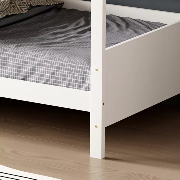 ΚΟΥΚΕΤΑ ΠΑΙΔΙΚΗ ΜΕ 2 ΣΤΡΩΜΑΤΑ COMBO HM21316 ΞΥΛΟ ΠΕΥΚΟΥ ΛΕΥΚΟ--ΣΤΡΩΜΑΤΑ 90x190εκ