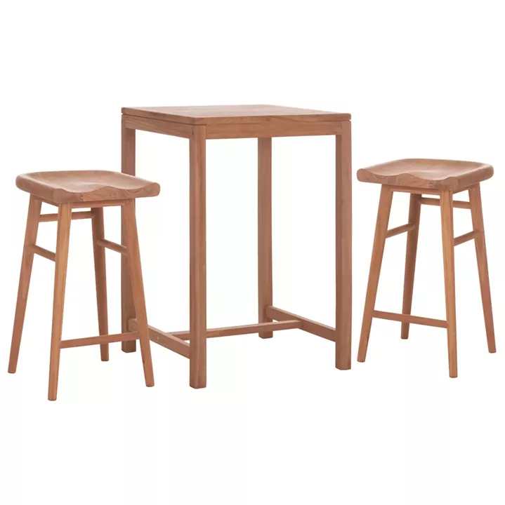 ΣΕΤ ΤΡΑΠΕΖΙ ΜΕ 2 ΣΚΑΜΠΟ ΜΠΑΡ BOLMAR HM10917 ΞΥΛΟ TEAK ΣΕ ΦΥΣΙΚΟ ΧΡΩΜΑ