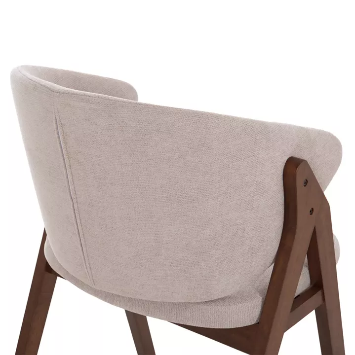 ΚΑΡΕΚΛΑ HANA HM9746.11 RUBBERWOOD ΣΕ ΜΑΥΡΟ ΧΡΩΜΑ-ΓΚΡΙ ΥΦΑΣΜΑ 55,5x60x85Yεκ.