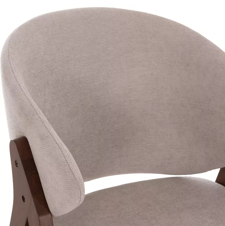 ΚΑΡΕΚΛΑ HANA HM9746.11 RUBBERWOOD ΣΕ ΜΑΥΡΟ ΧΡΩΜΑ-ΓΚΡΙ ΥΦΑΣΜΑ 55,5x60x85Yεκ.