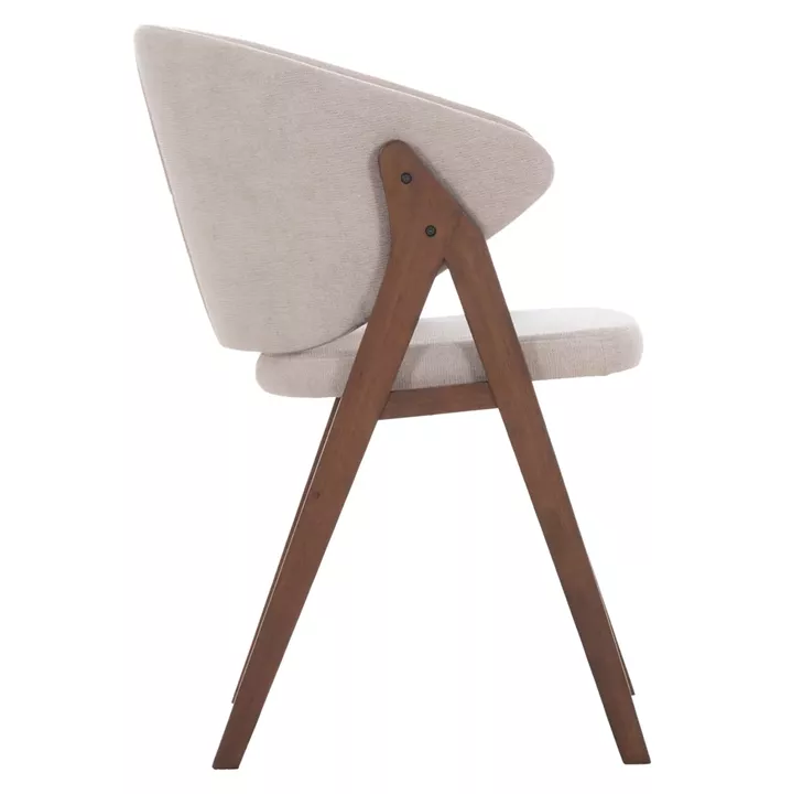 ΚΑΡΕΚΛΑ HANA HM9746.11 RUBBERWOOD ΣΕ ΜΑΥΡΟ ΧΡΩΜΑ-ΓΚΡΙ ΥΦΑΣΜΑ 55,5x60x85Yεκ.