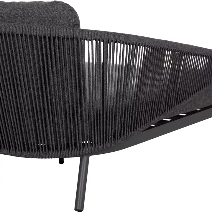 DAYBED ΣΕΙΡΑ XANTION ΗM6474.01 ΣΚΟΥΡΟ ΓΚΡΙ ΑΛΟΥΜΙΝΙΟ-ΣΧΟΙΝΙ-OLEFIN 157x147x88Υεκ