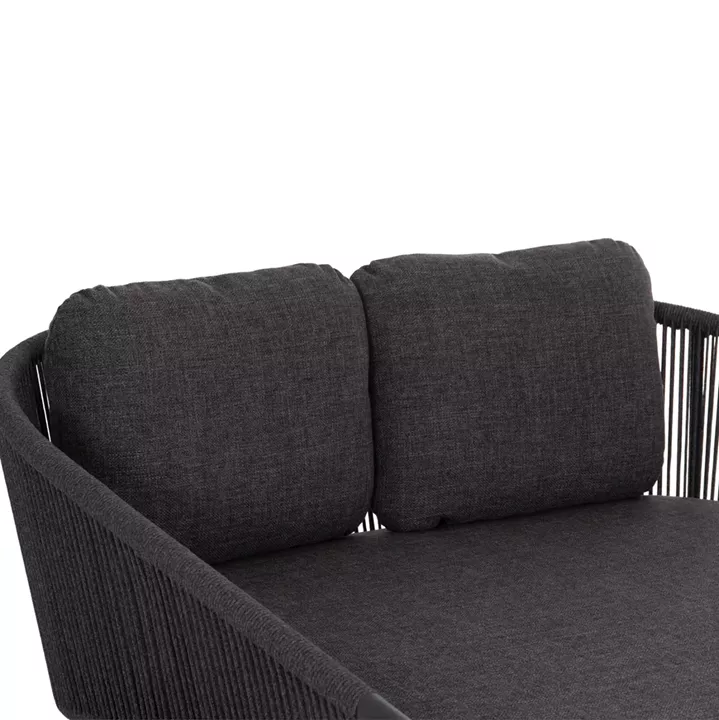 DAYBED ΣΕΙΡΑ XANTION ΗM6474.01 ΣΚΟΥΡΟ ΓΚΡΙ ΑΛΟΥΜΙΝΙΟ-ΣΧΟΙΝΙ-OLEFIN 157x147x88Υεκ