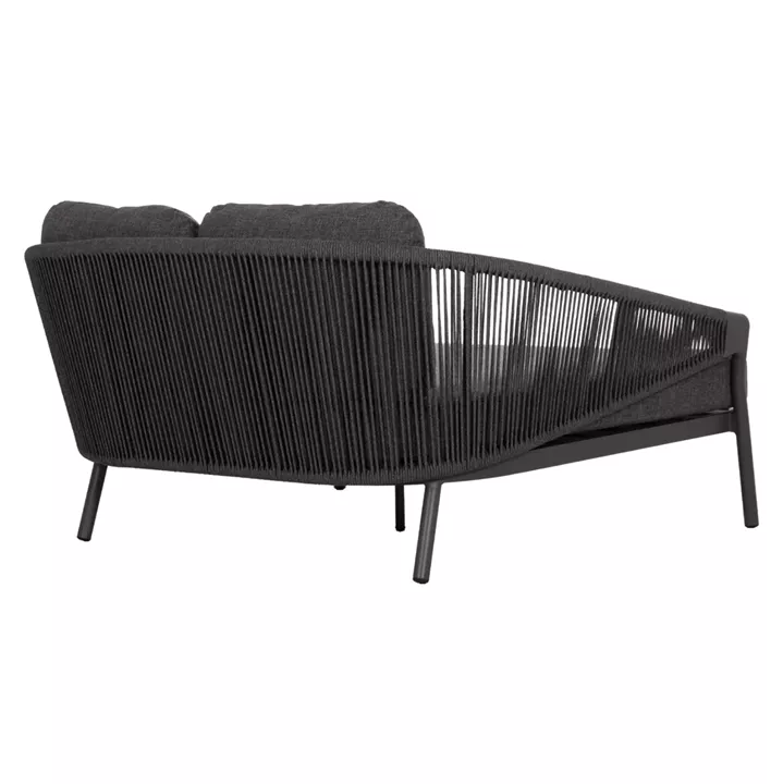 DAYBED ΣΕΙΡΑ XANTION ΗM6474.01 ΣΚΟΥΡΟ ΓΚΡΙ ΑΛΟΥΜΙΝΙΟ-ΣΧΟΙΝΙ-OLEFIN 157x147x88Υεκ