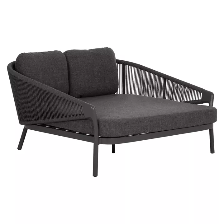 DAYBED ΣΕΙΡΑ XANTION ΗM6474.01 ΣΚΟΥΡΟ ΓΚΡΙ ΑΛΟΥΜΙΝΙΟ-ΣΧΟΙΝΙ-OLEFIN 157x147x88Υεκ