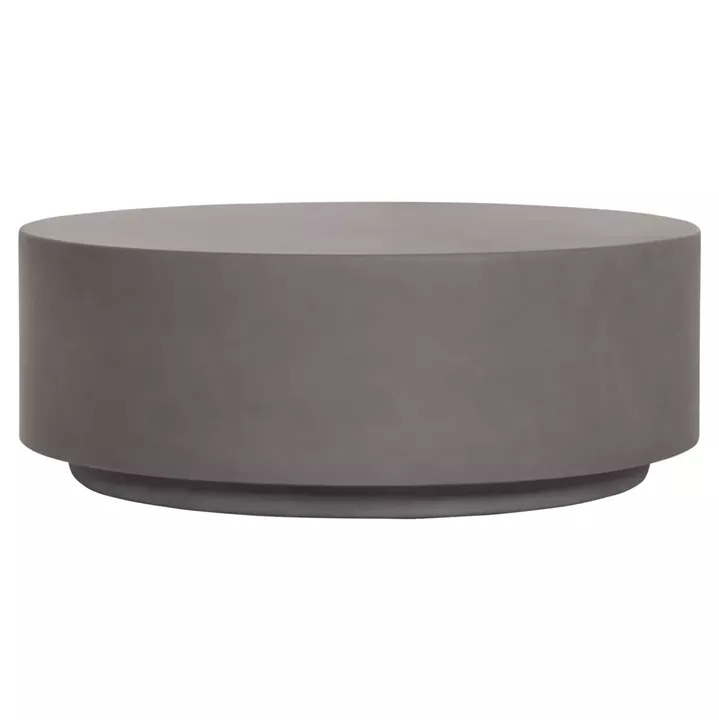 ΤΡΑΠΕΖΙ ΜΕΣΗΣ ΣΤΡΟΓΓΥΛΟ KYOKO HM6579.01 ΓΚΡΙ FIBER CEMENT Φ90x30Υεκ.