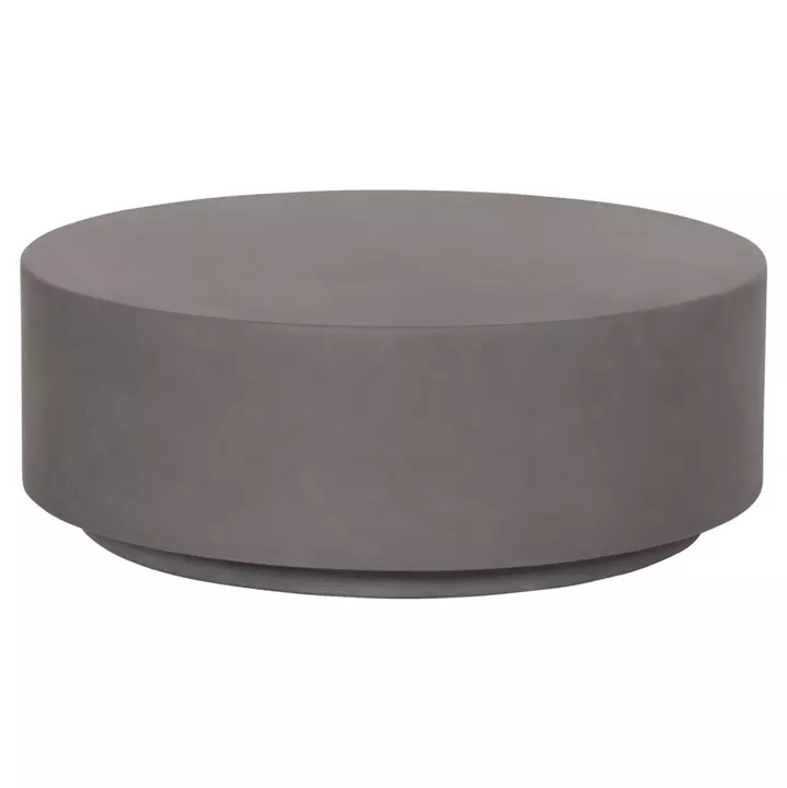 ΤΡΑΠΕΖΙ ΜΕΣΗΣ ΣΤΡΟΓΓΥΛΟ KYOKO HM6579.01 ΓΚΡΙ FIBER CEMENT Φ90x30Υεκ.