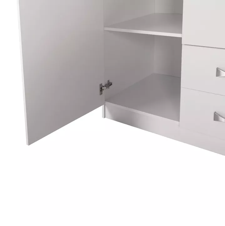 ΝΤΟΥΛΑΠΑ 3ΦΥΛΛΗ ΜΕ ΠΑΤΑΡΙ CARLY HM10891.05 ΜΕΛΑΜΙΝΗ ΣΕ ΛΕΥΚΟ 150X55Χ240Υεκ.