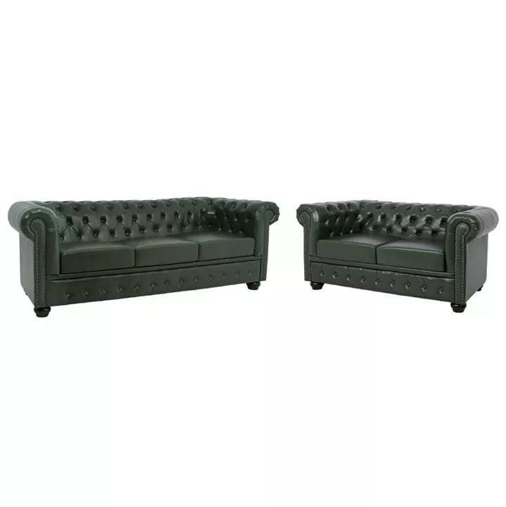 ΣΕΤ ΚΑΝΑΠΕΣ 2ΘΕΣΙΟΣ & 3ΘΕΣΙΟΣ HM10911.08 PU ΔΕΡΜΑ Τ.CHESTERFIELD ΚΥΠΑΡΙΣΣΙ