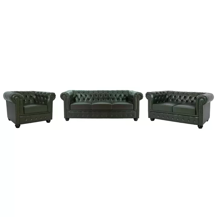 ΣΕΤ ΣΑΛΟΝΙ 3ΤΜΧ MOBAR HM10912.08 PU ΔΕΡΜΑ Τ.CHESTERFIELD ΚΥΠΑΡΙΣΣΙ