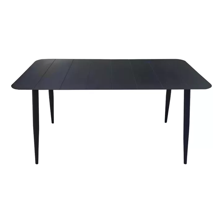 Τραπεζαρία Heven Vista pakoworld σετ 5τεμ μαύρο αλουμίνιο 150x80x72εκ
